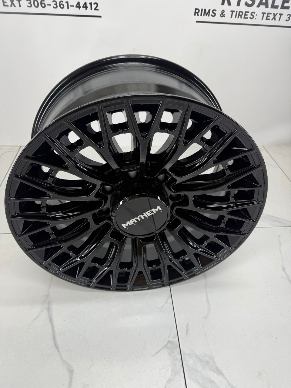 20x9 Mayhem Cyclone 8121 Gloss Black Rims