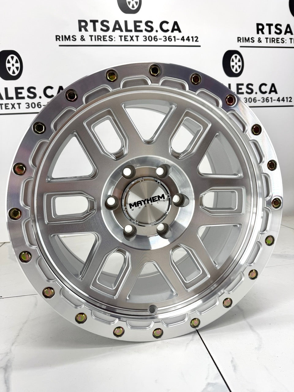 17x9 Mayhem Delta 8304 Machined with Silver Window Rims