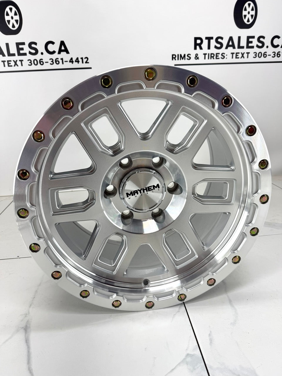 17x9 Mayhem Delta 8304 Machined with Silver Window Rims