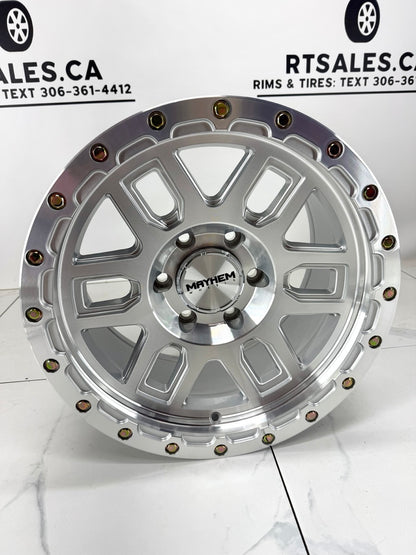 17x9 Mayhem Delta 8304 Machined with Silver Window Rims