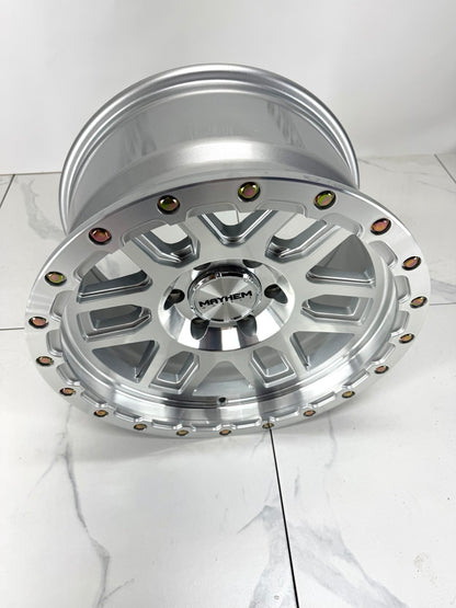 17x9 Mayhem Delta 8304 Machined with Silver Window Rims