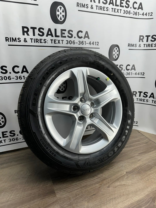 225/60/17 Firestone 5x110 17x7 Cherokee Compass OEM rims