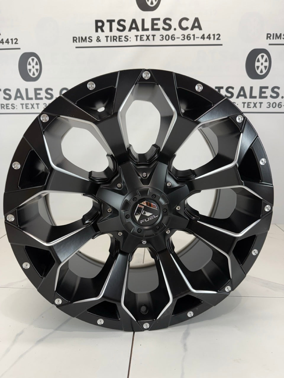 20x9 Fuel Assault Matte Black Rims 8x165