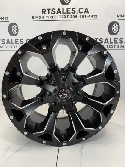 20x9 Fuel Assault Matte Black Rims 8x165