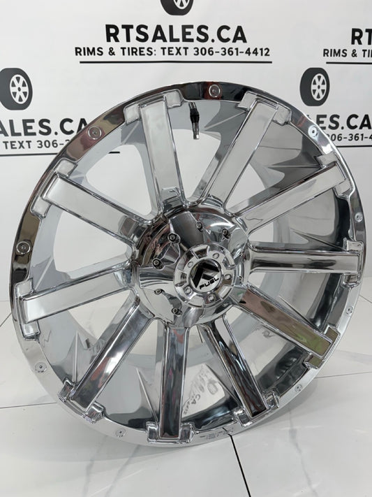 22x10 Fuel Contra Rims 8x170 Chrome
