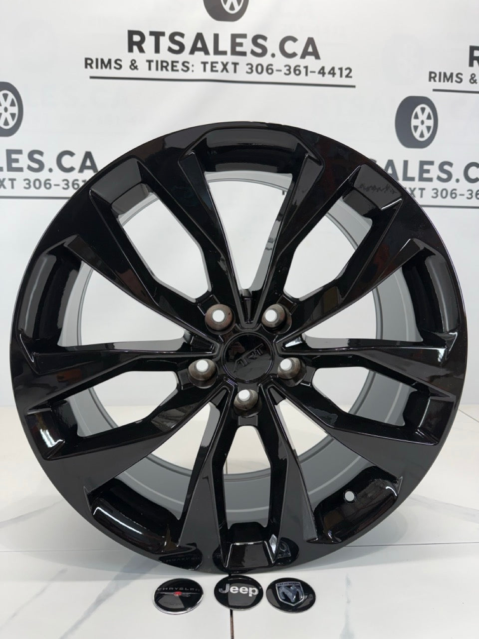 18x8 Black Multi-fit Rims 5x127