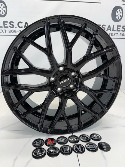 20x8.5 Fast Vybz  Rims 5x114.3 Gloss Black