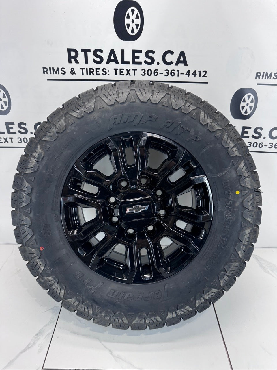 275/70/18 Amp tires Rims 8x180. GMC Chevy 2500 3500