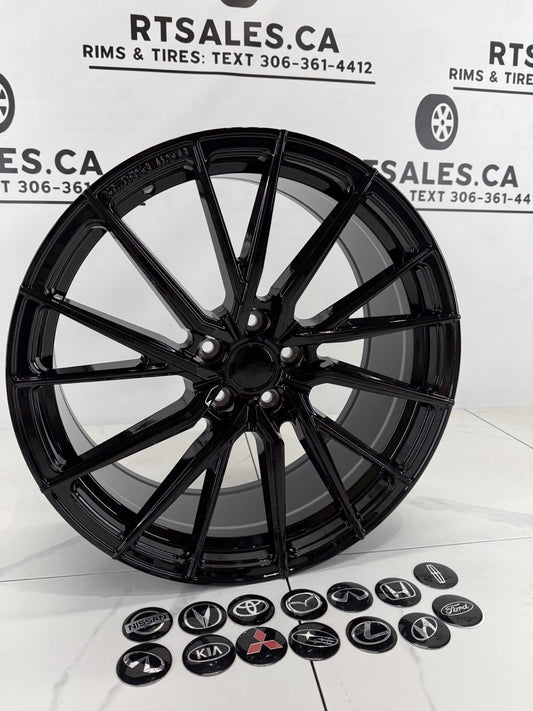 20X8.5 RUF67 Rims 5x114.3 Gloss Black