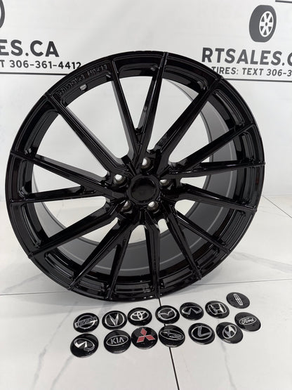 20X8.5 RUF67 Rims 5x114.3 Gloss Black