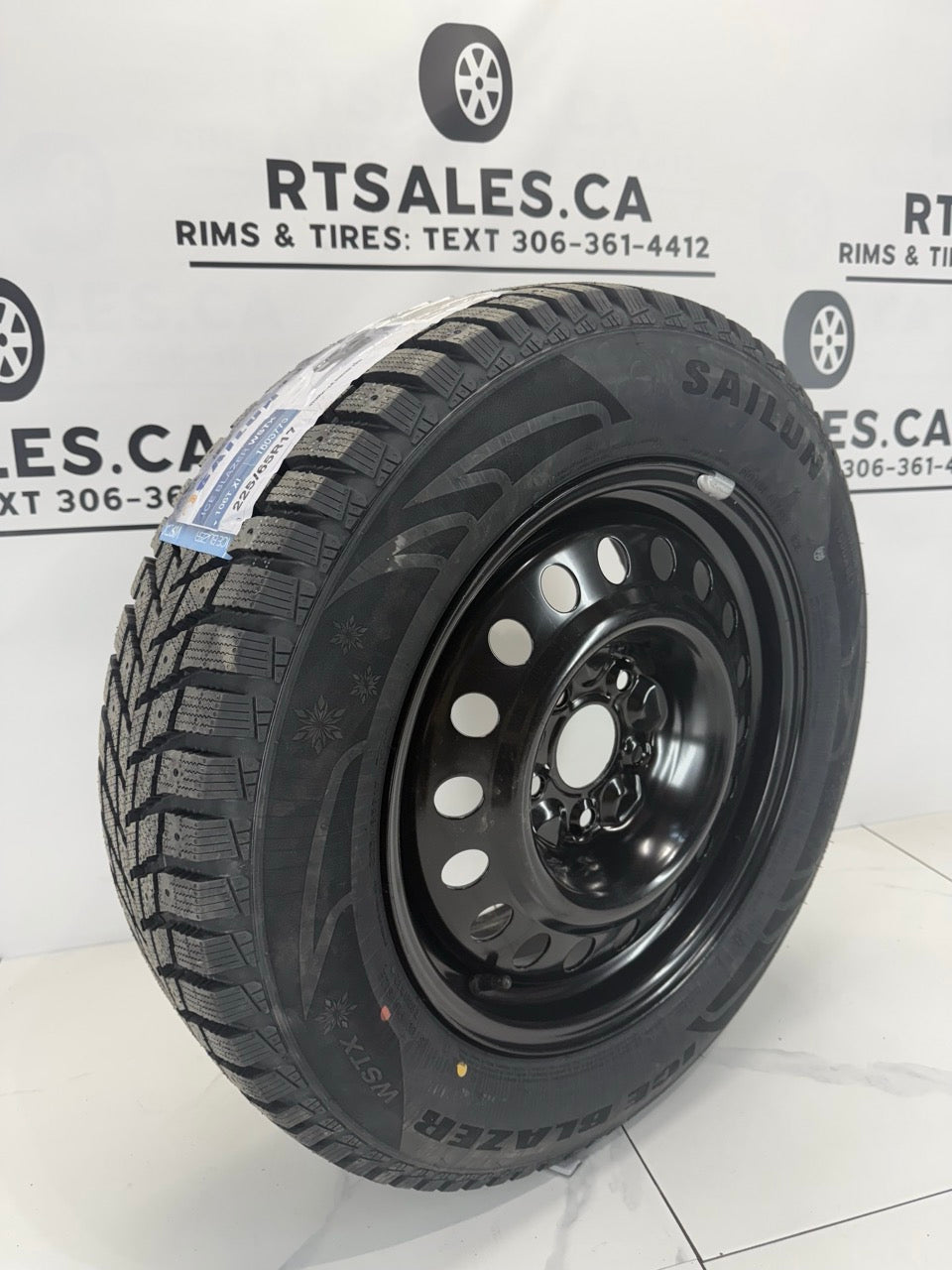 Sailun Ice Blazer winter tires on black steel rims - R&T Sales