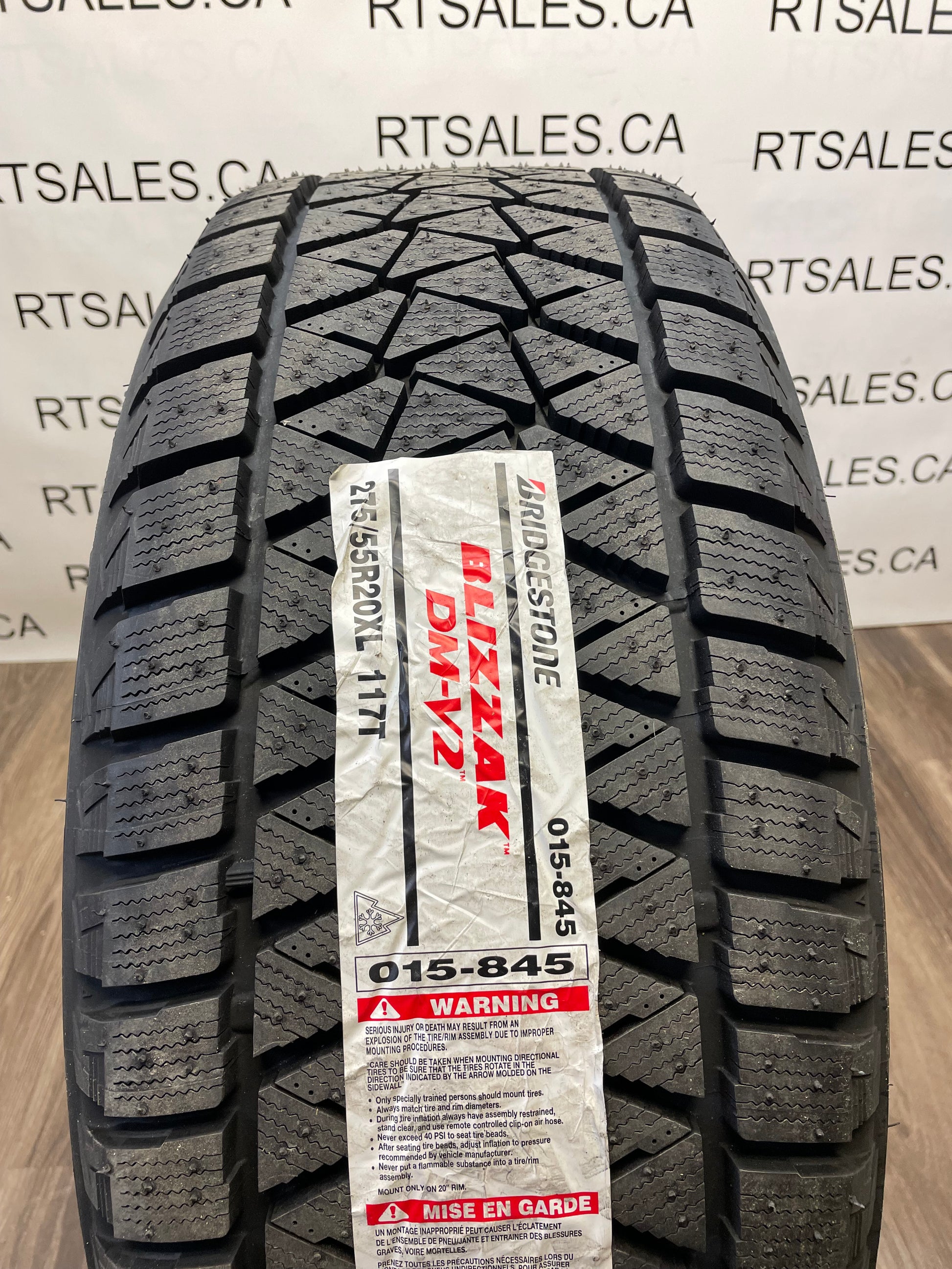 275/55/20 Bridgestone Winter tires on rims Chevy GMC 1500 - R&T Sales 