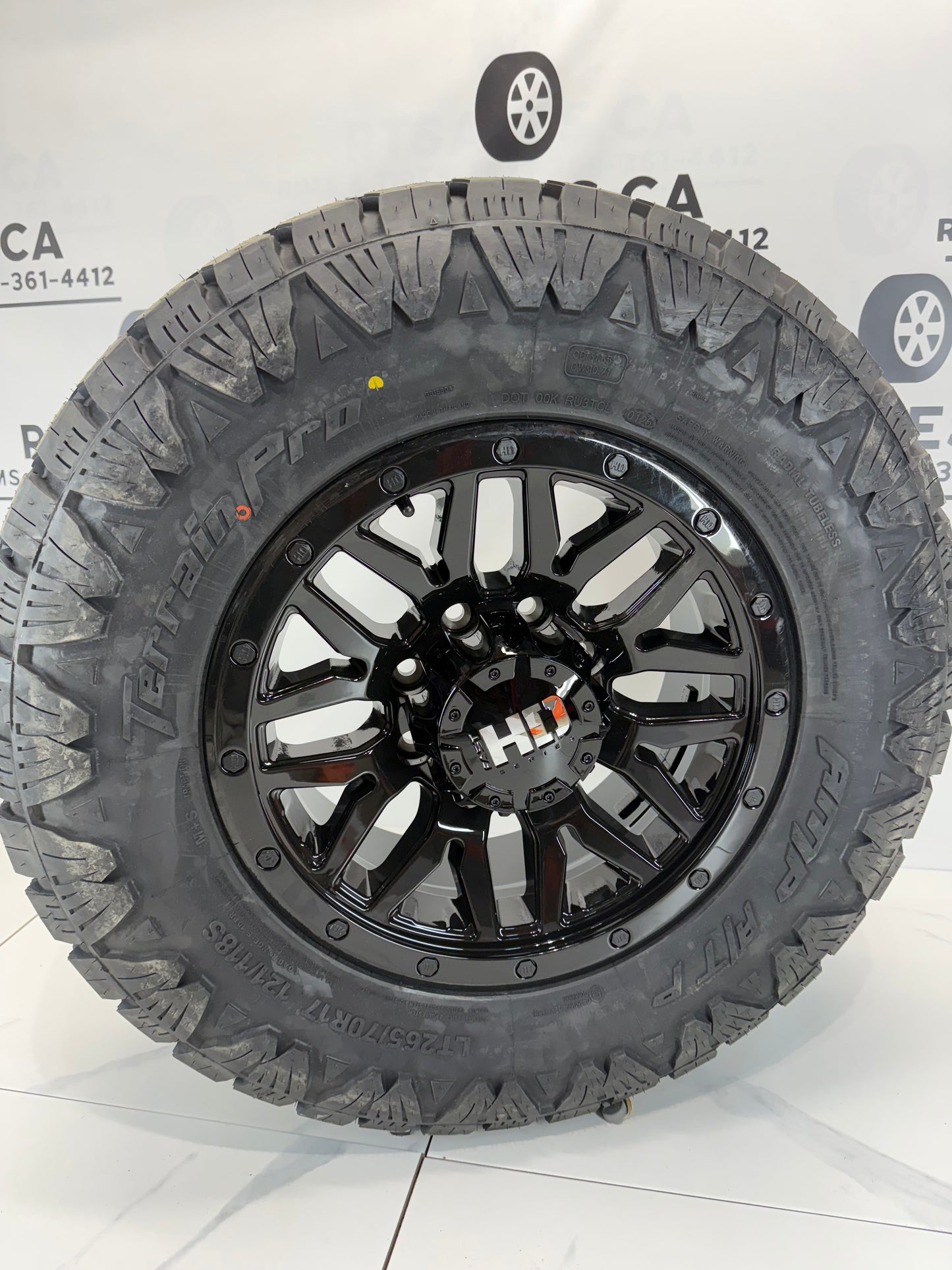 17" LT AMP All Terrain Tires on Rims 8x180 - Multiple Sizes