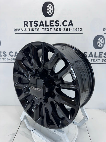 20x8.5 GMC CHEVY Replica Rims 8x180 2500 3500 Gloss Black