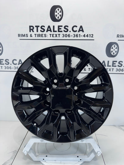 20x8.5 GMC CHEVY Replica Rims 8x180 2500 3500 Gloss Black