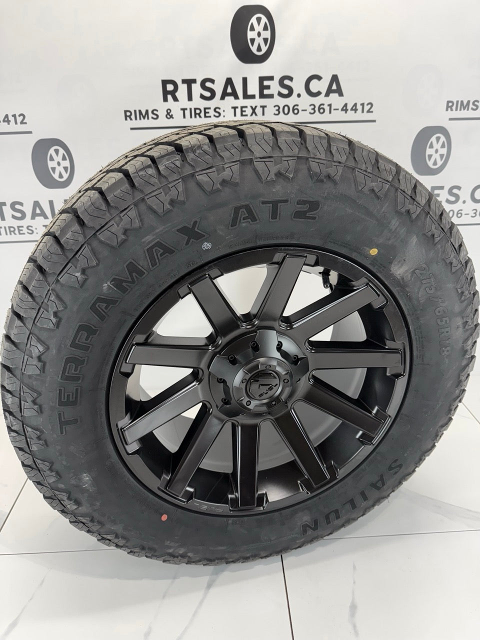 Sailun Terramax AT2 All Weather Tires on 18" Fuel Contra Rims 6x135/139 - R&T Sales
