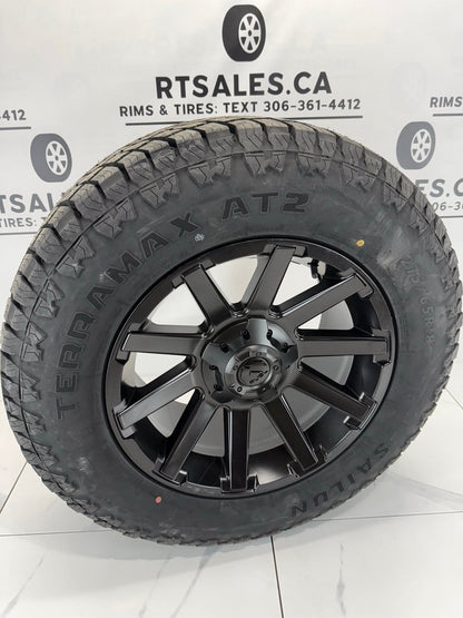 Sailun Terramax AT2 All Weather Tires on 18" Fuel Contra Rims 6x135/139 - R&T Sales