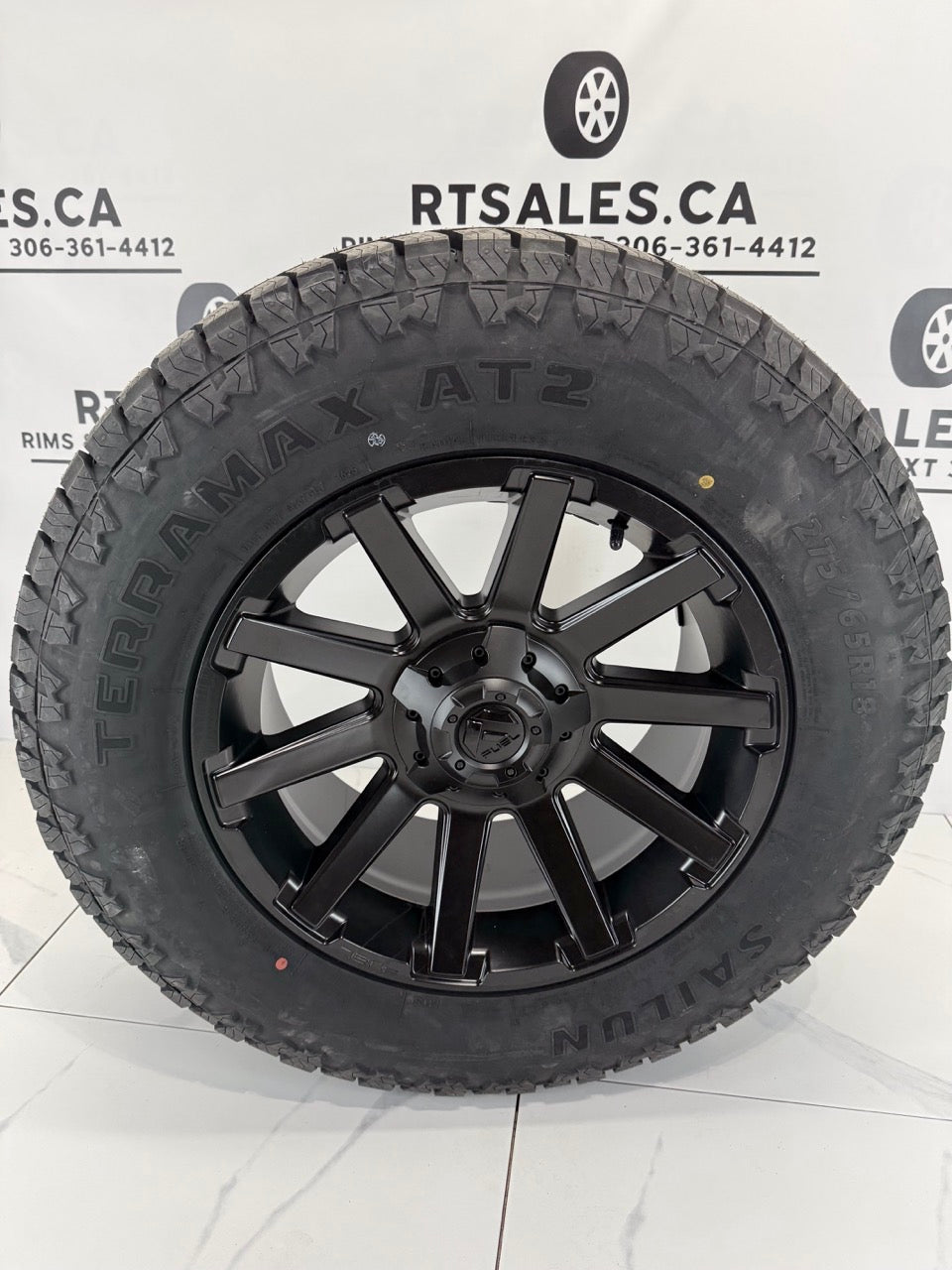 Sailun Terramax AT2 All Weather Tires on 18" Fuel Contra Rims 6x135/139 - R&T Sales
