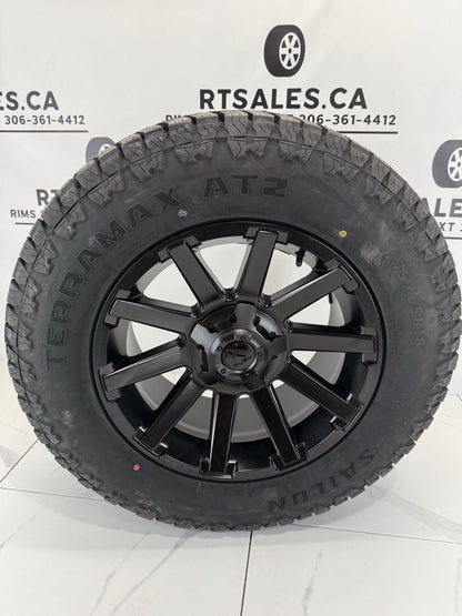 Sailun Terramax AT2 All Weather Tires on 18" Fuel Contra Rims 6x135/139 - R&T Sales
