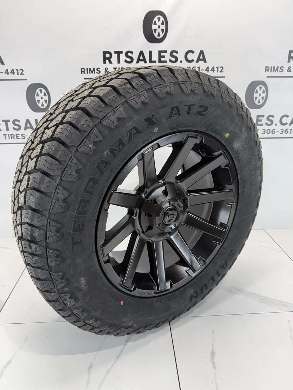 Sailun Terramax AT2 All Weather Tires on 18" Fuel Contra Rims 6x135/139 - R&T Sales