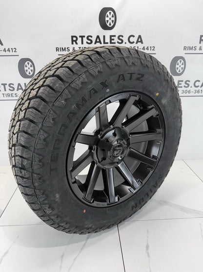 Sailun Terramax AT2 All Weather Tires on 18" Fuel Contra Rims 6x135/139 - R&T Sales
