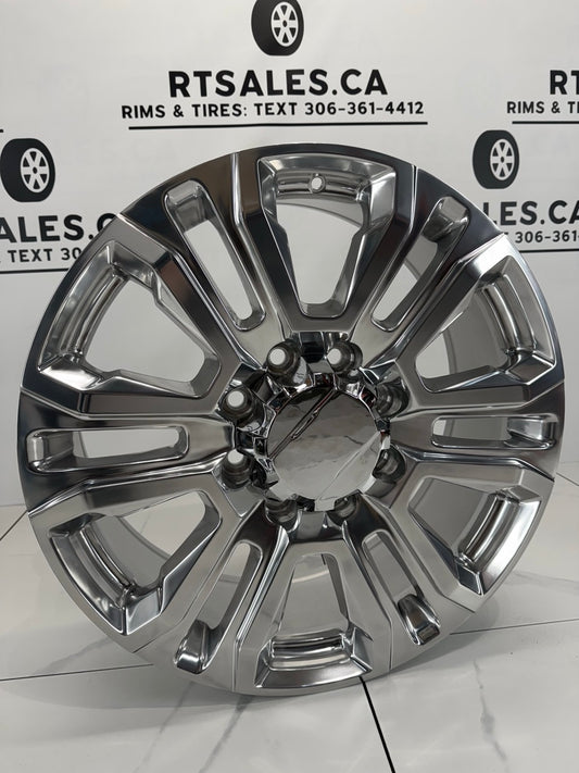 22x8.5 GMC CHEVY Replica Rims 8x180 2500 3500 Polished