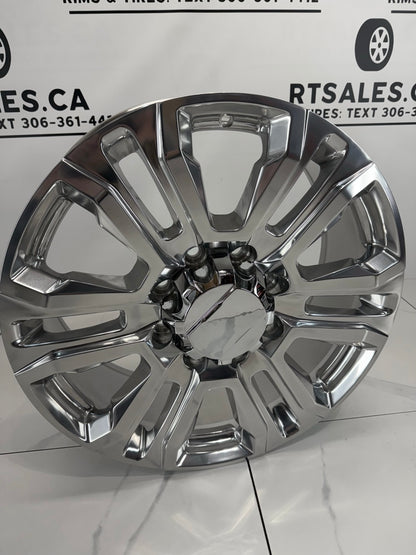 22x8.5 GMC CHEVY Replica Rims 8x180 2500 3500 Polished