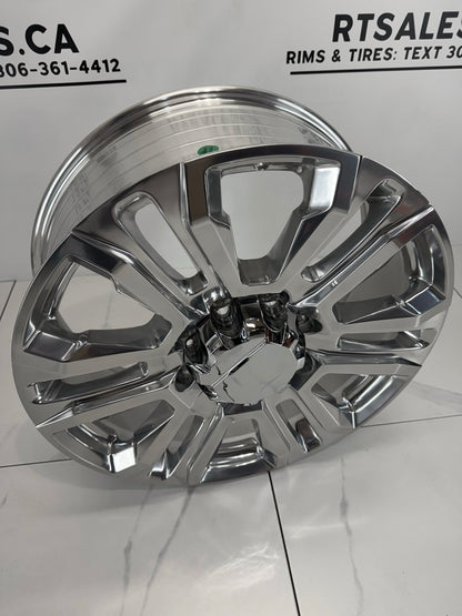 22x8.5 GMC CHEVY Replica Rims 8x180 2500 3500 Polished