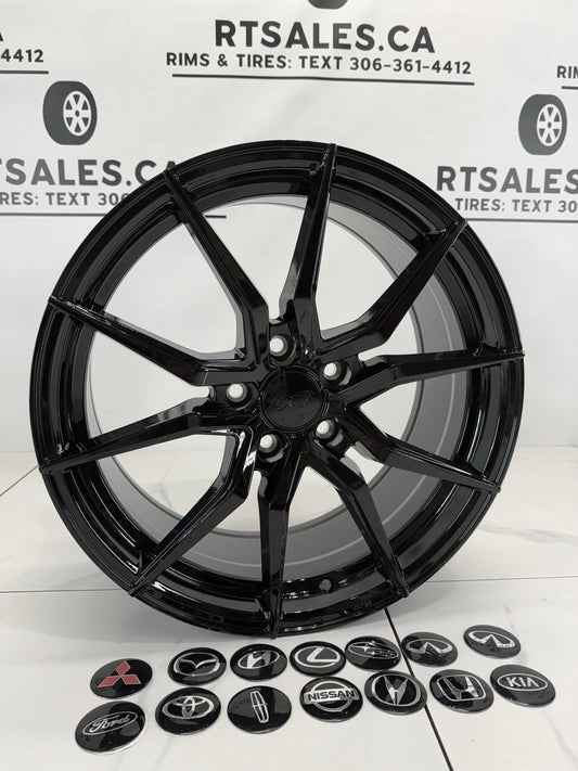 18x8 Conceptor Rims 5x114.3 Gloss Black