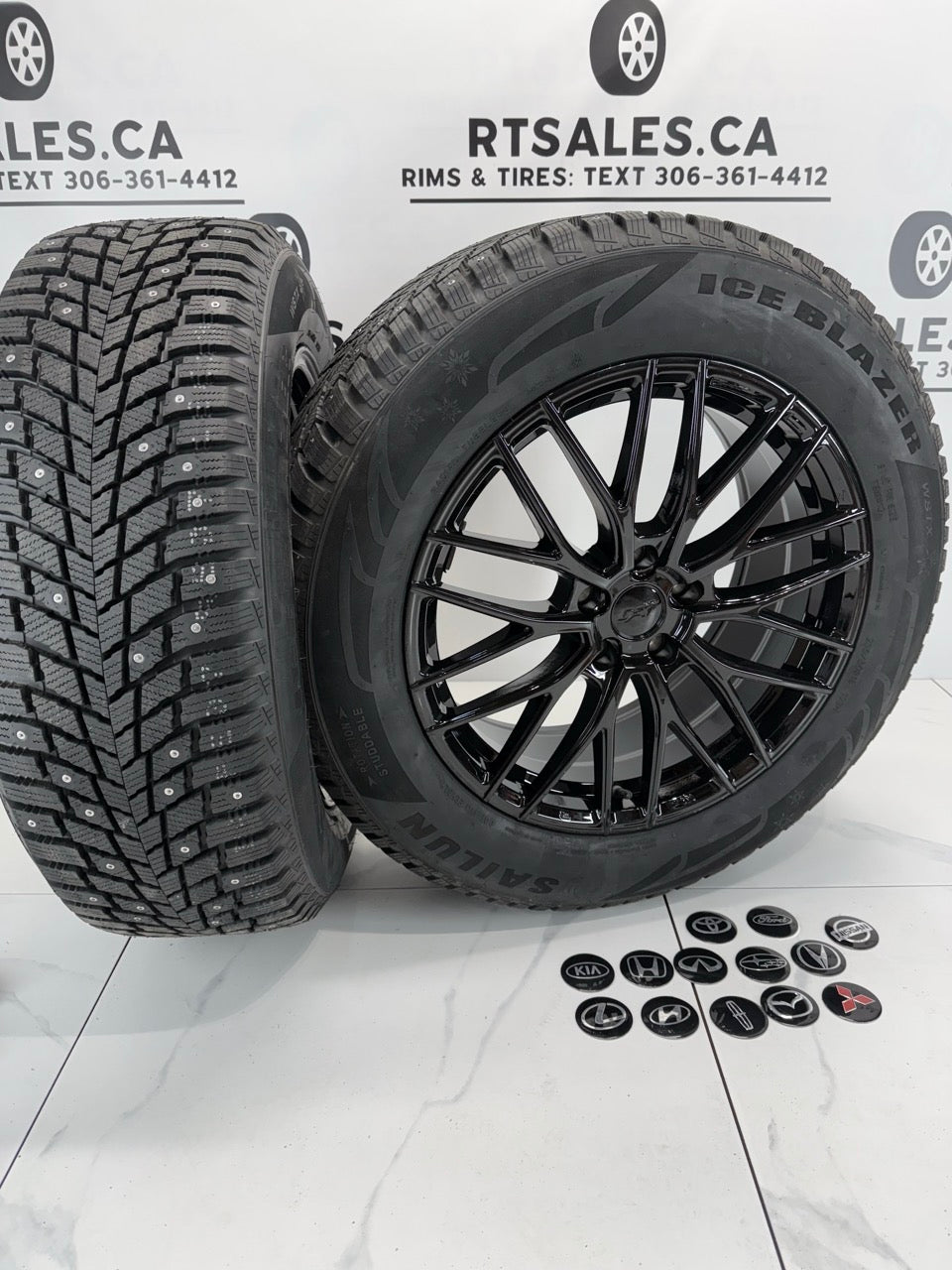 19" Studded WINTER TIRES rims 5x114.3 - MULTIPLE SIZES