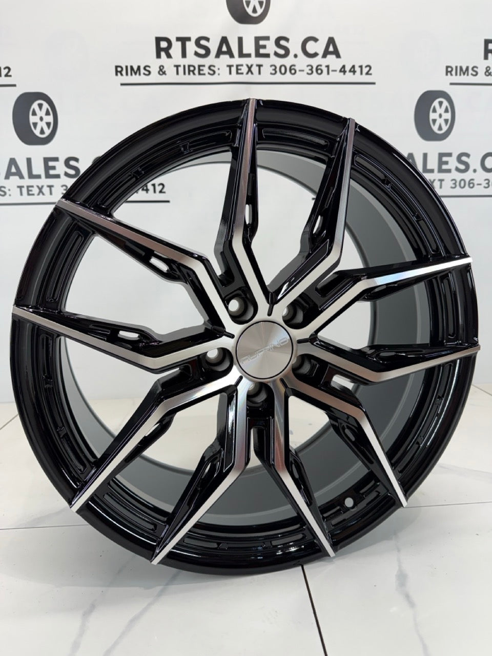 5x114.3 Eleganza Gloss Black Machined face - 18", 19"