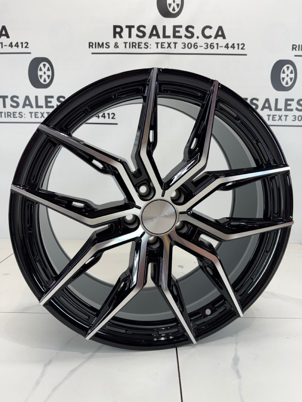 5x114.3 Eleganza Gloss Black Machined face - 18", 19"