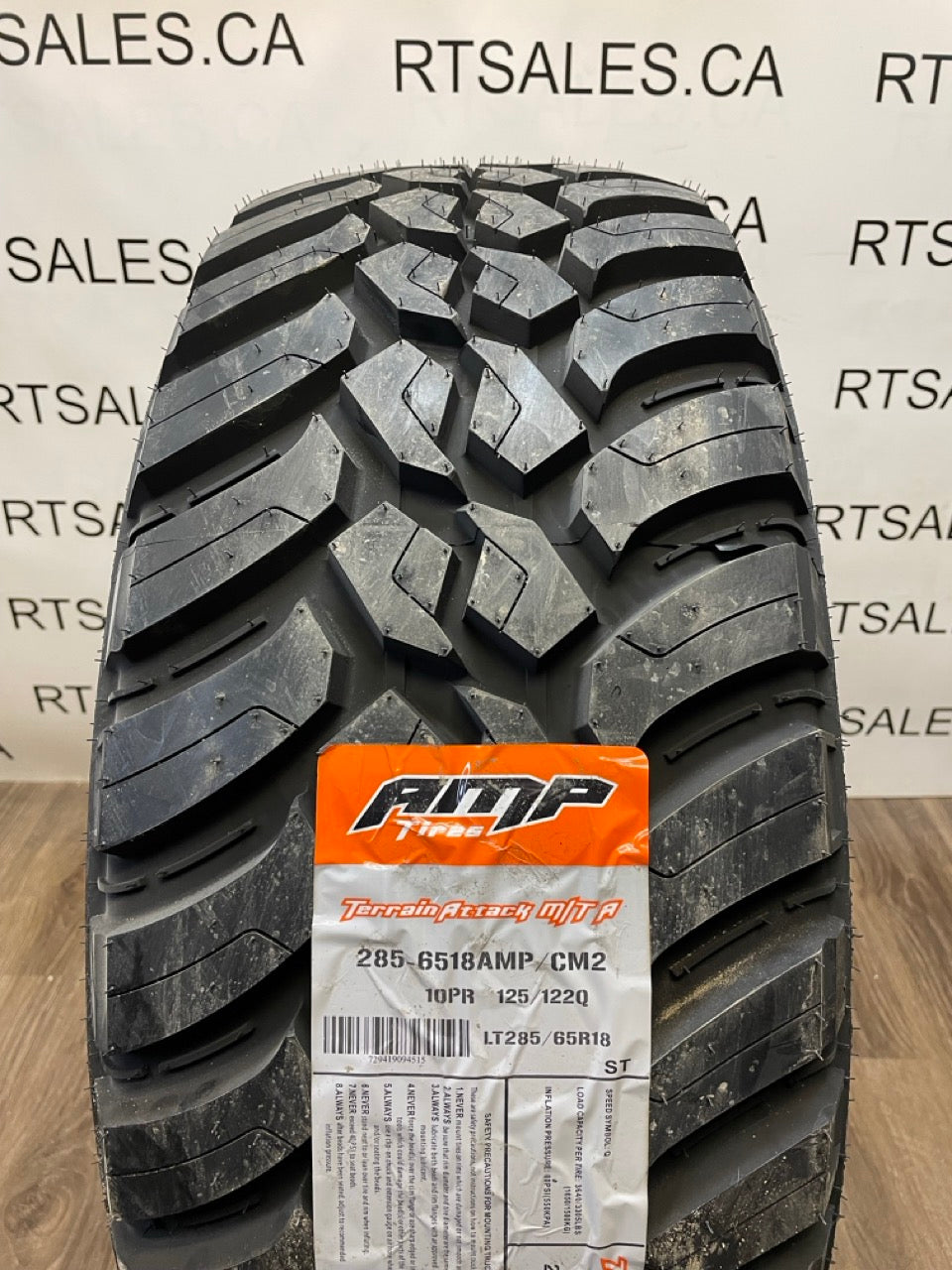 LT 285/65/18 Amp MT 10 ply (Set of Four) Mud tires