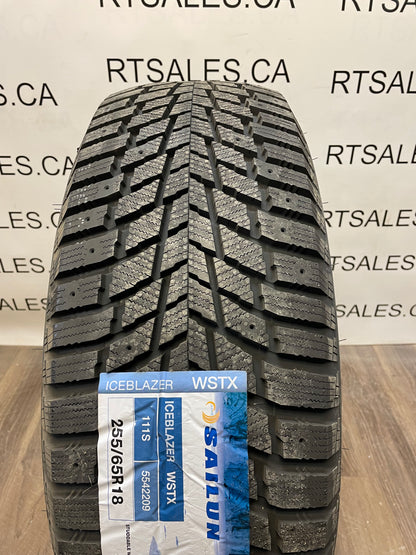 255/65/18 Sailun Iceblazer WSTX Studdable Winter Tires