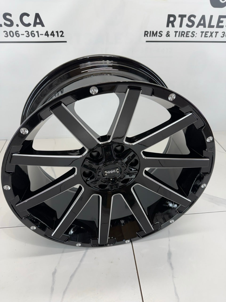 20x9 Gloss Black & Milled Rims 6x135 6x139.7