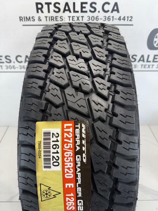 LT 275/65/20 Nitto G2 All Weather 10 ply Load E