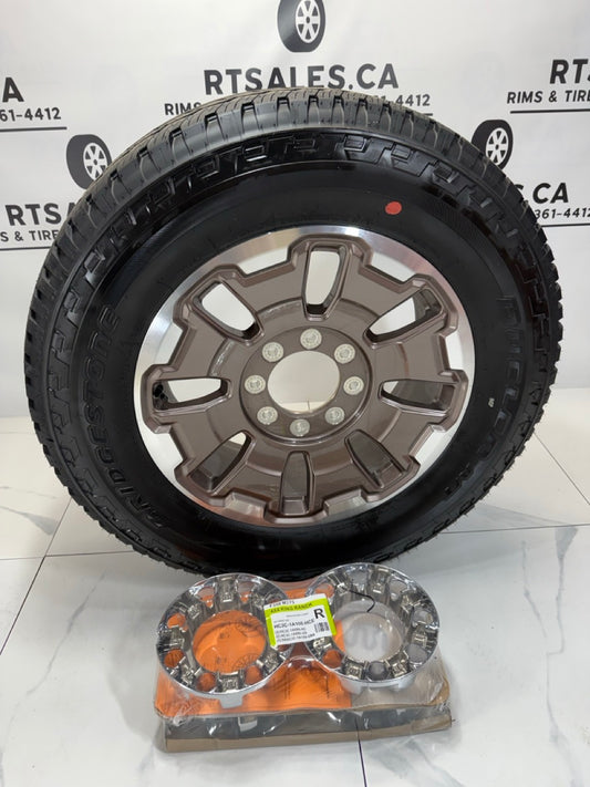 275/65/20 Bridgestone Tires on 20" F350 Ford Rims 8x170 (Takeoffs)