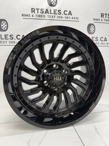20x10 Fast D-STRUCT Rims 6x139 Gloss Black