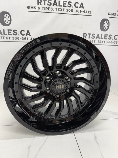 20x10 Fast D-STRUCT Rims 6x139 Gloss Black