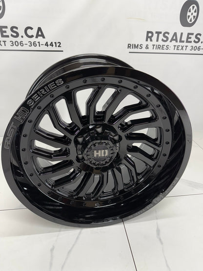 20x10 Fast D-STRUCT Rims 6x139 Gloss Black
