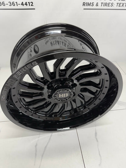 20x10 Fast D-STRUCT Rims 6x139 Gloss Black