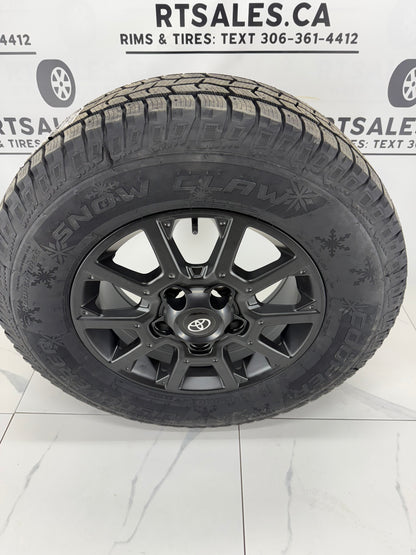 275/65/18 Cooper Snow Claw Winter Tires on TRD 18" Rims 5x150