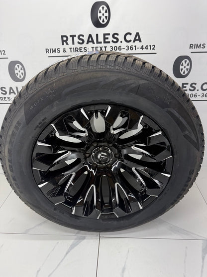 275/60/20 Studded Winter Tires on 20" Fuel Rims 6x135 - Raptor