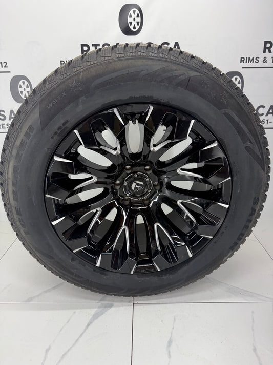 275/60/20 Studded Winter Tires on 20" Fuel Rims 6x135 - Raptor