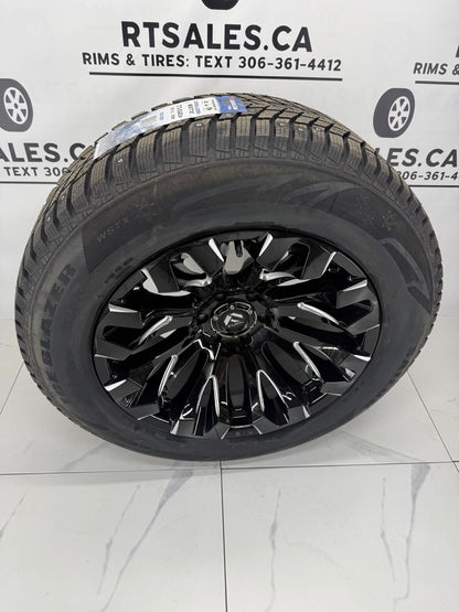 275/60/20 Studded Winter Tires on 20" Fuel Rims 6x135 - Raptor