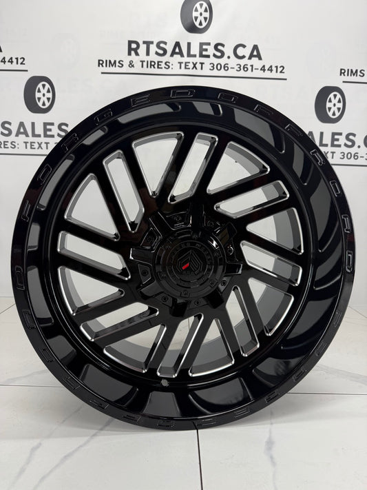 20x10 XR107 Rims 6x135 6x139.7 Black / Milled