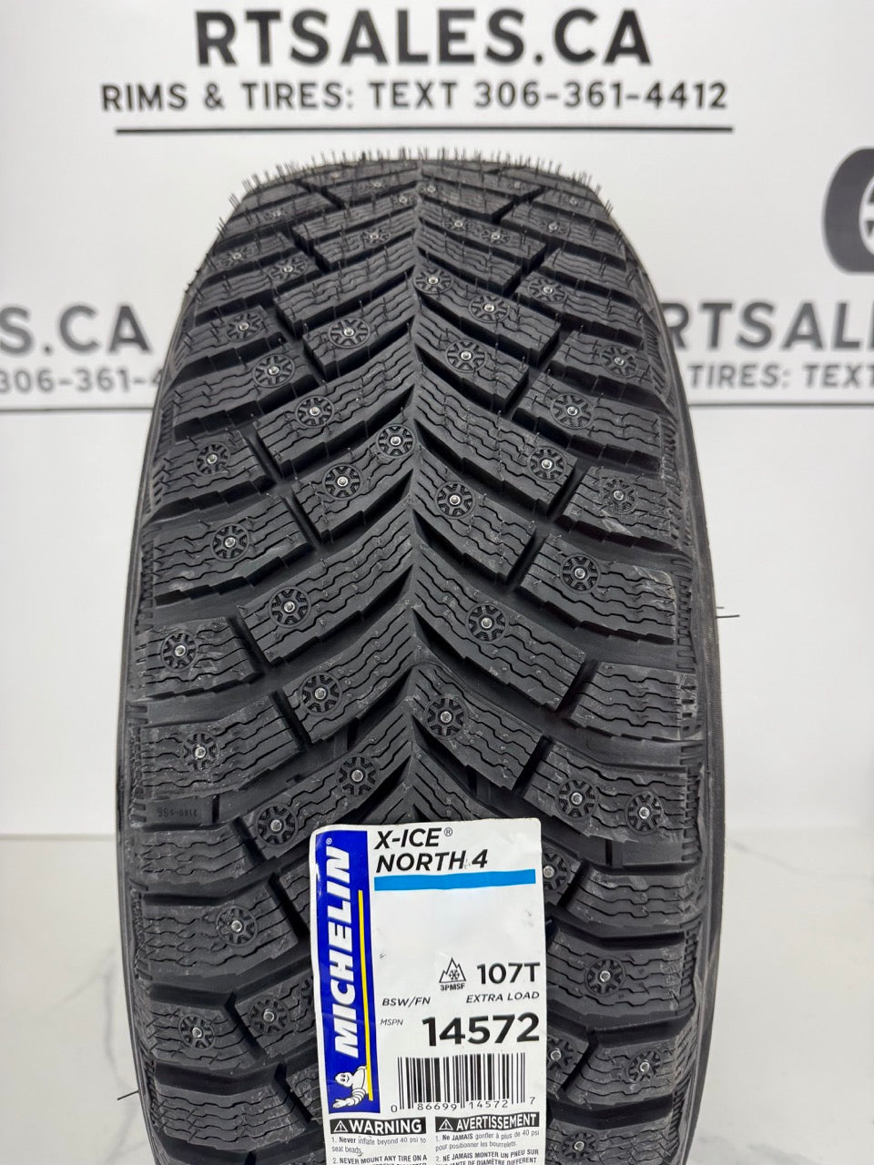 235/60R18 XL Michelin X-Ice North Factory Studded Winter Tires