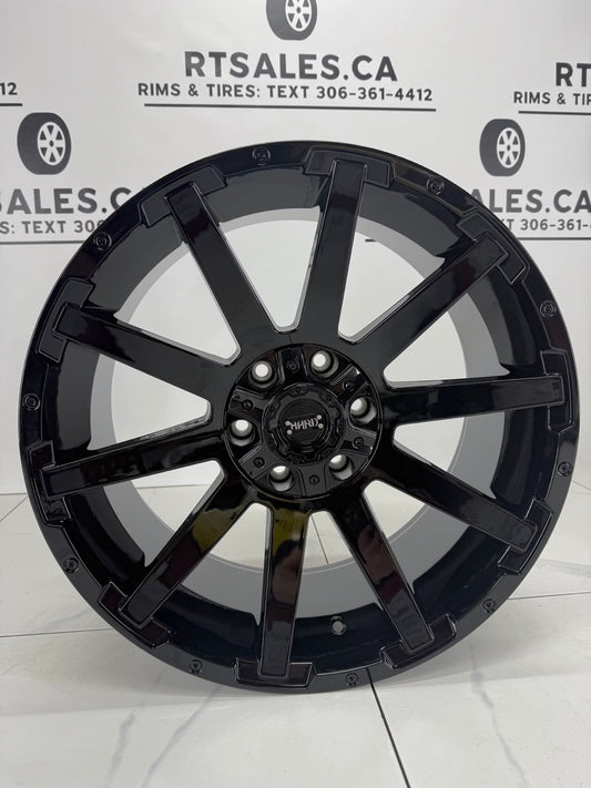 20x9 Gloss Black Ruffino Rims 6x135 6x139