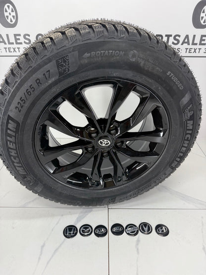 Studded Michelin X-Ice North Winter Tires on 17" Rims 5x114.3