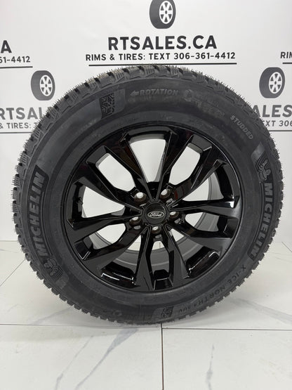 245/60/18 Studded Michelin Winter Tires on 18" Rims 5x108